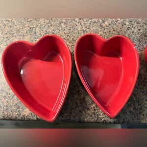 Red heart bowls (4)